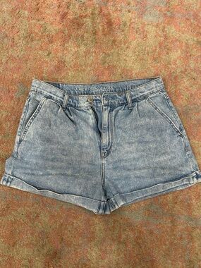 American Eagle High-Rise Cuffed Denim Shorts - 6